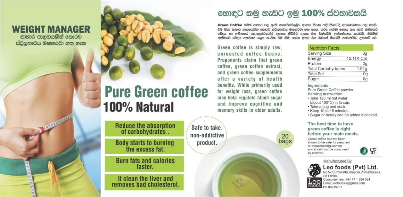 Green Coffee Tea bags